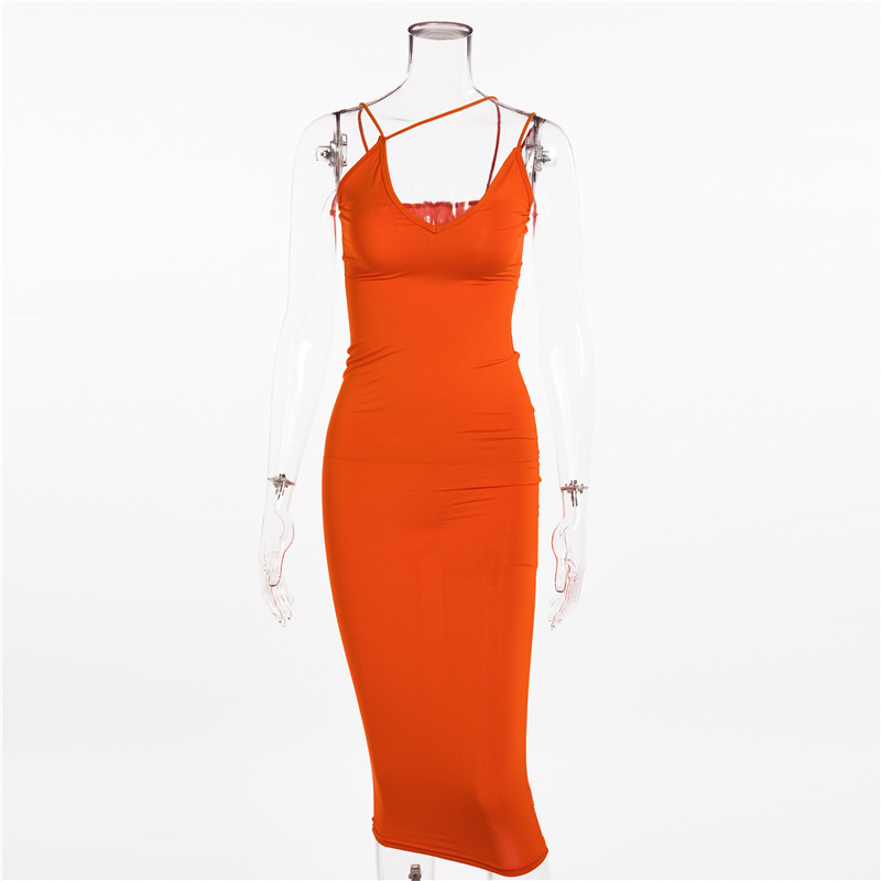 Pencil Skirt Sexy Commute Backless Solid Color Maxi Long Dress display picture 11