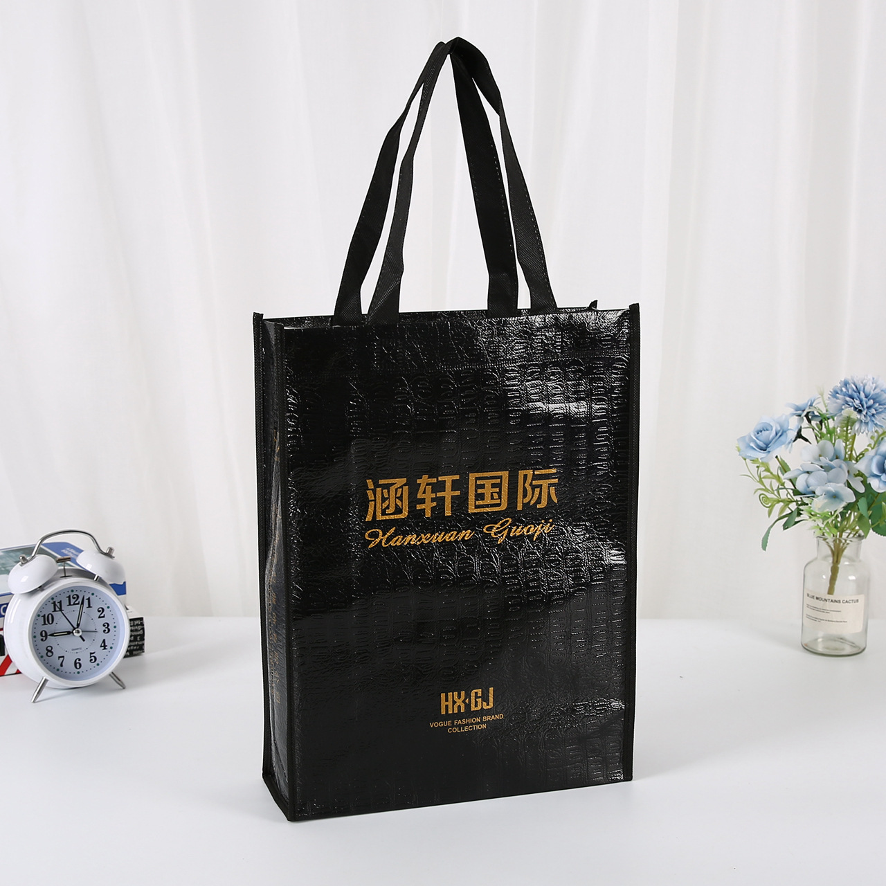 厂家直供PP编织手提袋彩印覆膜礼品袋PP淋膜编织购物袋防水袋批发