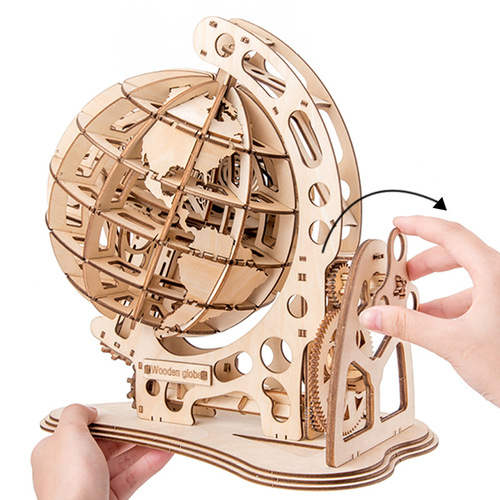 Building block simulation ornaments three-dimensional assembled globe creative DIY three-dimensional assembled crafts mechanical transmission model