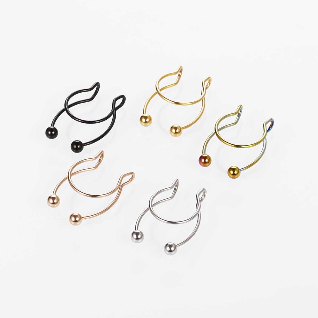 Fashion U Shape Stainless Steel Plating Nose Ring 1 Piece