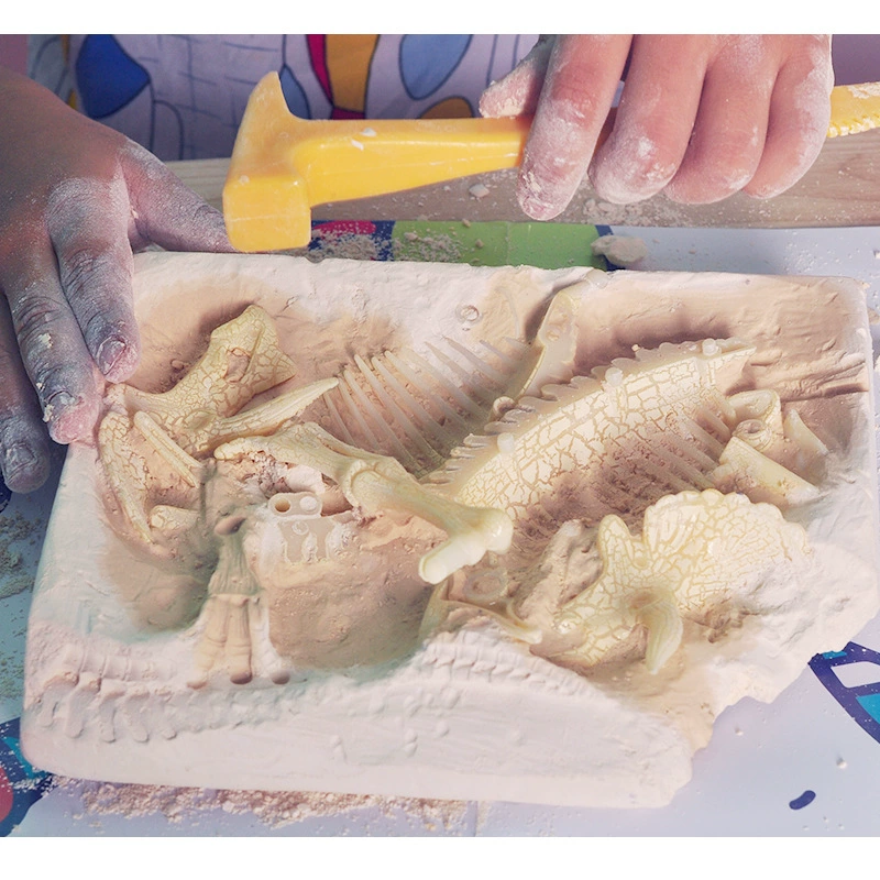Constructor, dinosaur, skeleton, archeological toy, archaeological excavations, fossil, science and technology