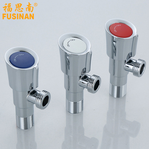 Factory Direct Sale Electroplated Stainless Steel Triangular Valve DN15 Toilet Octagonal Water Stop Valve Hot and Cold 4/8-inch Angle Valve