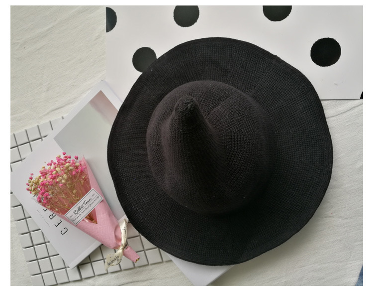 Daily Occasion Women's Simple Style Solid Color Flat Eaves Bucket Hat