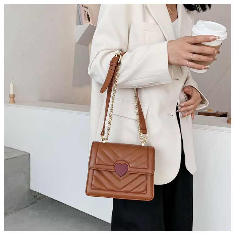 New Trendy   Fashion One Shoulder Chain Bag Texture All-match Messenger Small Square Bag display picture 12