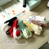 Коралловые бархатные носки, удерживающие тепло милые гольфы, увеличенная толщина, средней длины