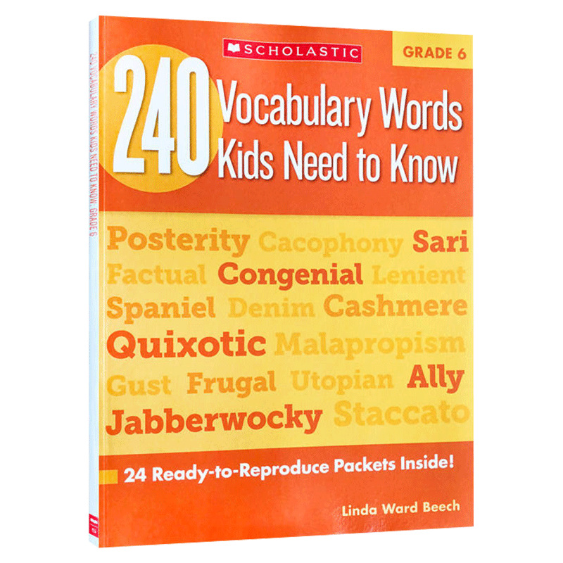 六年级孩子需要知道的240个单词词汇 英文原版 240 Vocabulary Wo