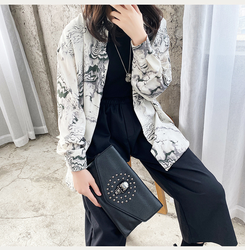 Schoudertas voor dames, punk stijl clutch met schedel decor_voghion.com