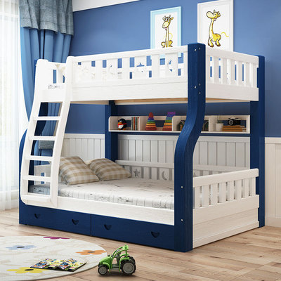全实木上下床双层床多功能两层子母床男孩高低床上下铺木床儿童床