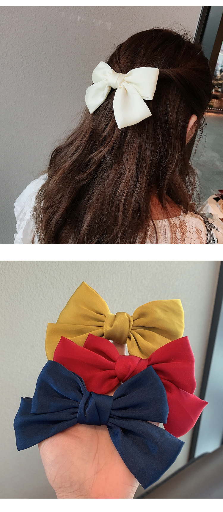 Korean Princess Bow Hairpin Retro Top Clip Back Head Clip Hairpin Wholesale display picture 4