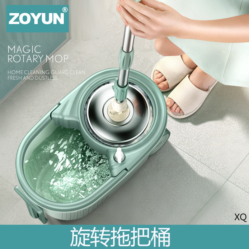 Rotating Mop Rod Universal Hand-free Washable Mop Household Simple Mop Bucket Automatic Drying Lazy Mop Clean