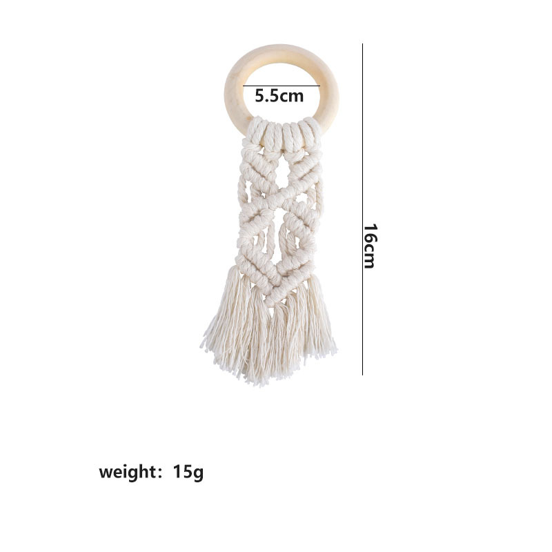 Nuevo tejido hecho a mano de la borla de algodón cuerda Hemu teether bebé molar dientes Shaper bebé creativo pequeño juguete