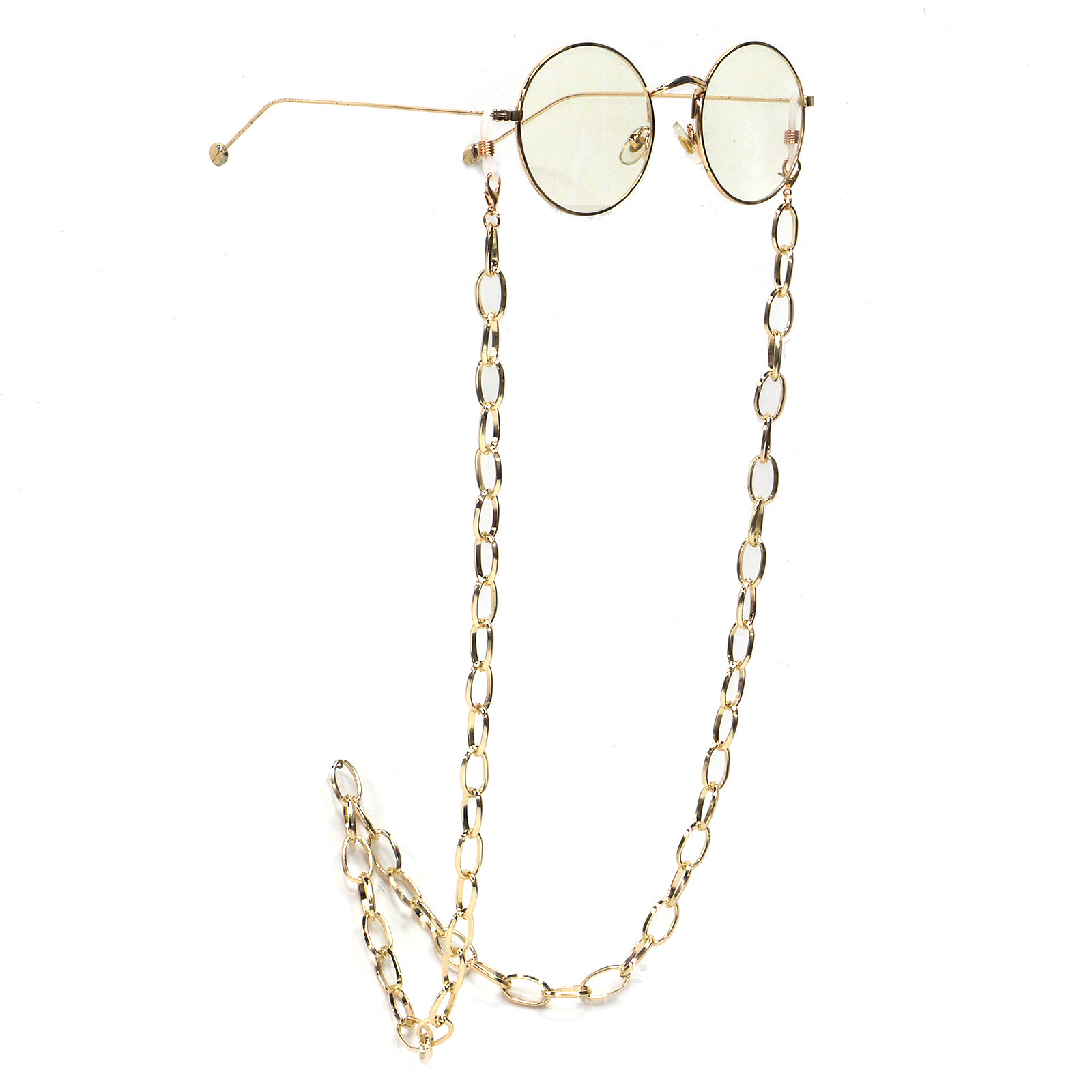 Fashionable And Simple Color Retention Gold Thick Aluminum Chain Glasses Rope Metal Glasses Chain Wholesale Nihaojewelry display picture 4