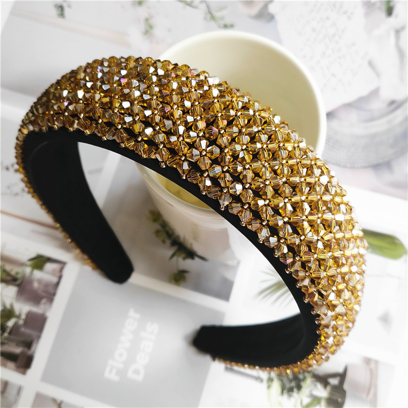 Mode Nouveau Cristal Exagéré Plein Diamant Bandeau Rétro Cristal Bandeau Accessoires En Gros Nihaojewelry display picture 7