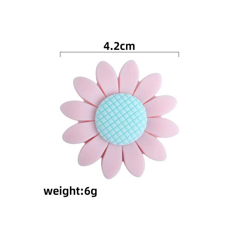 Suministros de bebé girasol silicona cuentas sueltas bebé molar pulsera chupete cadena anti-gota cadena DIY Accesorios