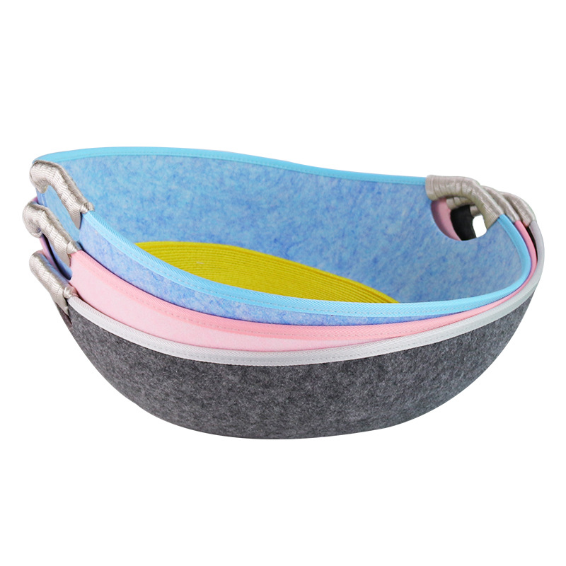 Suministros para mascotas Amazon nuevo Four Seasons Universal fieltro gato Nido verano Internet celebridad gato nido de una sola pieza de entrega