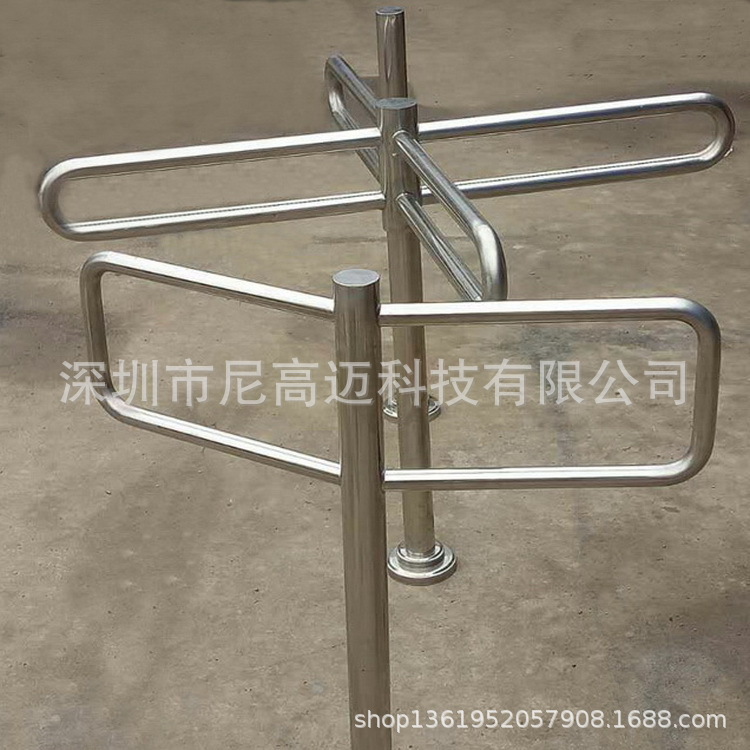 供应商场摆闸 超市旋转出入口机 商场手推单向转闸 手动三辊闸