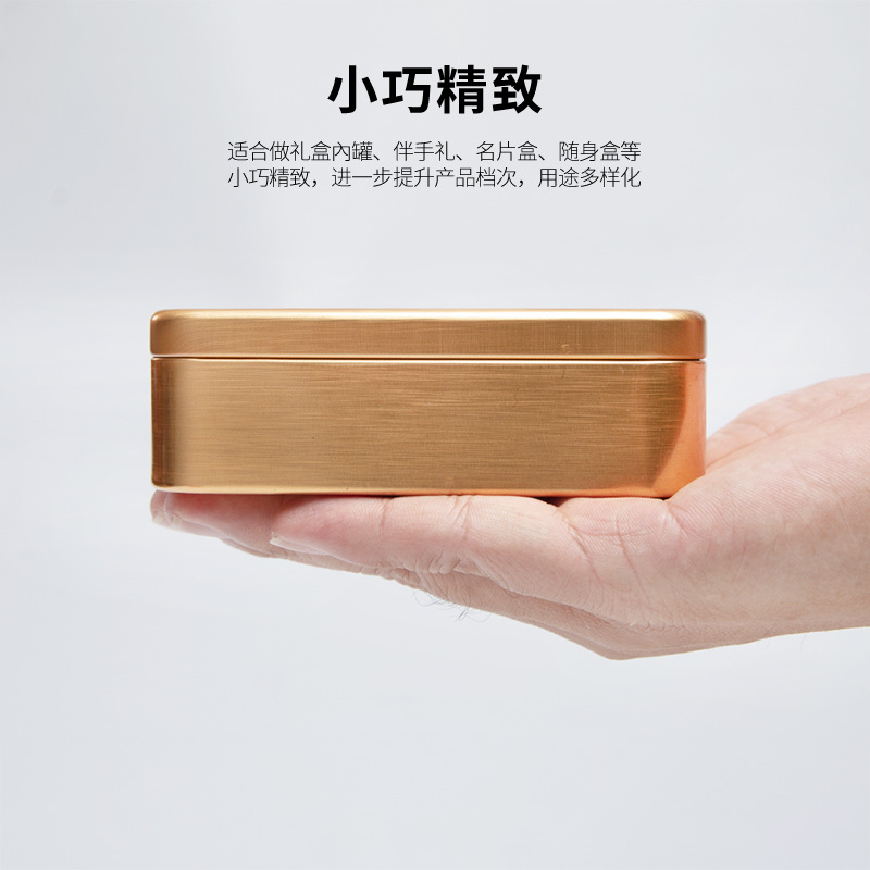 迷你便携小铁盒拉丝茶叶罐金属马口铁盒定制岩茶二泡装密封盒