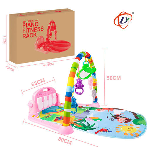 Infant music pedal piano fitness stand 0-12 months baby crawling mat children's new toys one piece drop shipping