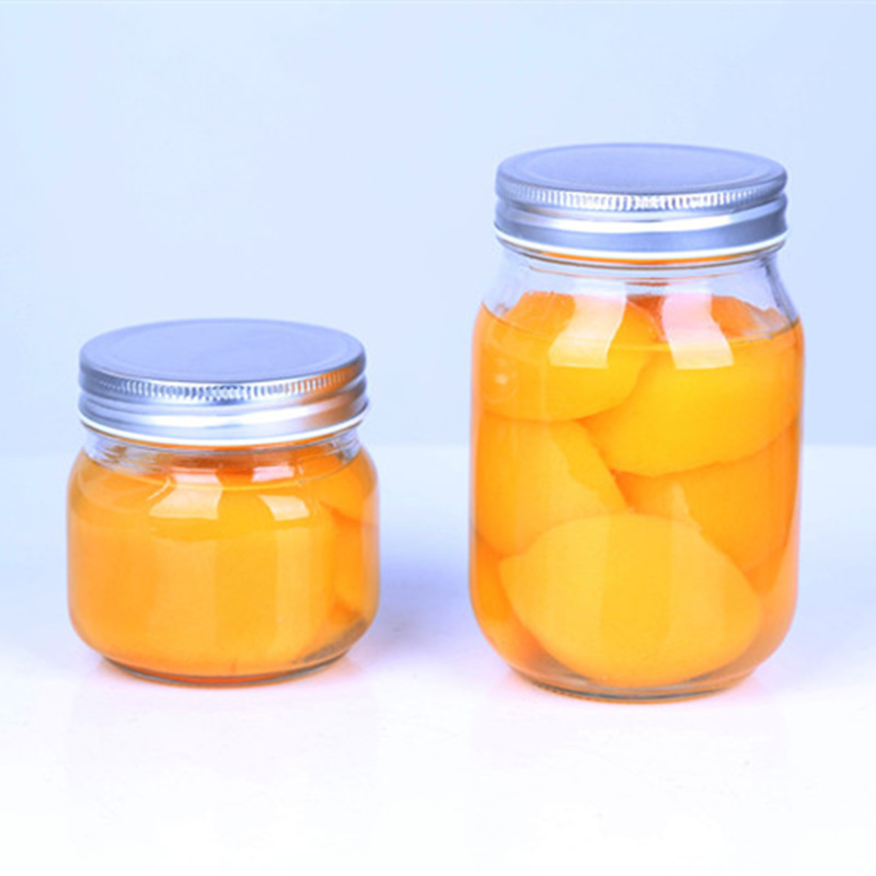 现货供应250ml380ml500ml750ml1000ml透明玻璃方圆罐头瓶沙拉瓶