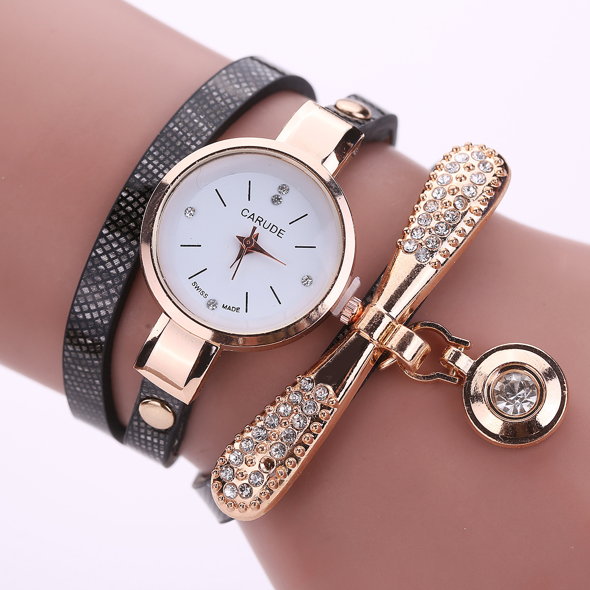 Mode Acier Inoxydable Faux Cuir Alliage Femmes De Montres display picture 1