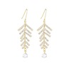 Fashionable golden long universal trend earrings with tassels, Japanese and Korean, internet celebrity