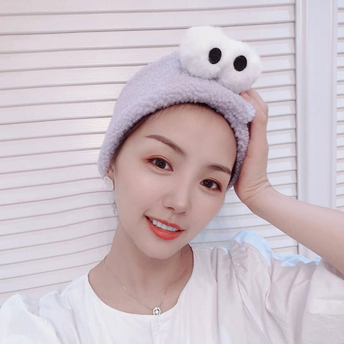 Adorable Lamb Fur Face Mask Comfortable Invisible Wide Velcro Headband Korean Postpartum Head Scarf Korean Style Hair Accessory