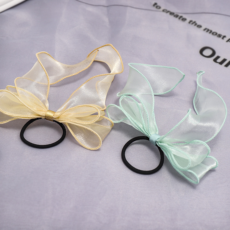 New Fashion Bow Tie Rope Korean Sweet Streamer Cheap Scrunchies Wholesale display picture 4
