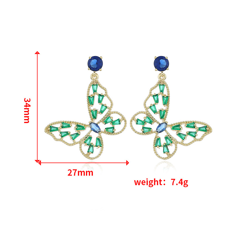 Fashion Full Diamond Niche Earrings Vintage Wild S925 Silver Pin Earrings display picture 2