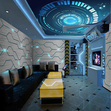 3d立體科技感科幻太空艙壁紙辦公室牆布背景牆紙電競酒店網吧壁畫