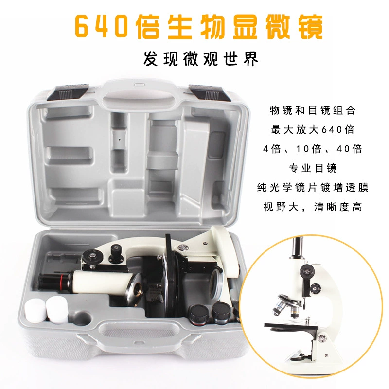 Set for experiments, microscope, sample handmade, for secondary school, 640 times increase