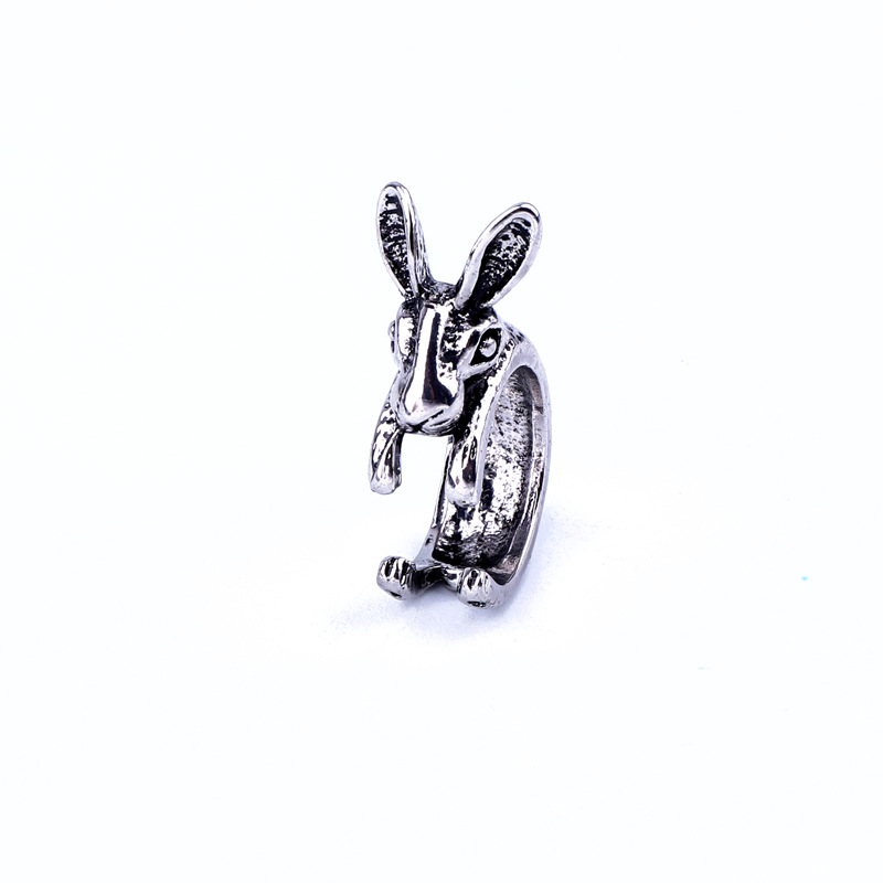 Retro Alloy Rabbit Open Ring display picture 1