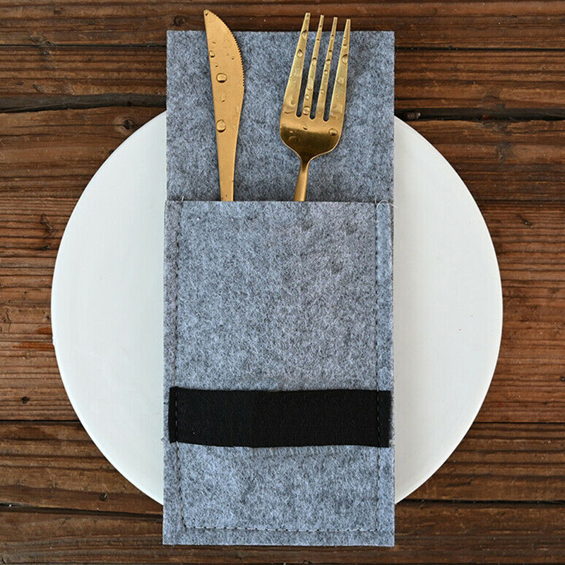 便携西餐具收纳包 可折叠不锈钢刀叉勺包装袋 户外收纳礼品包装