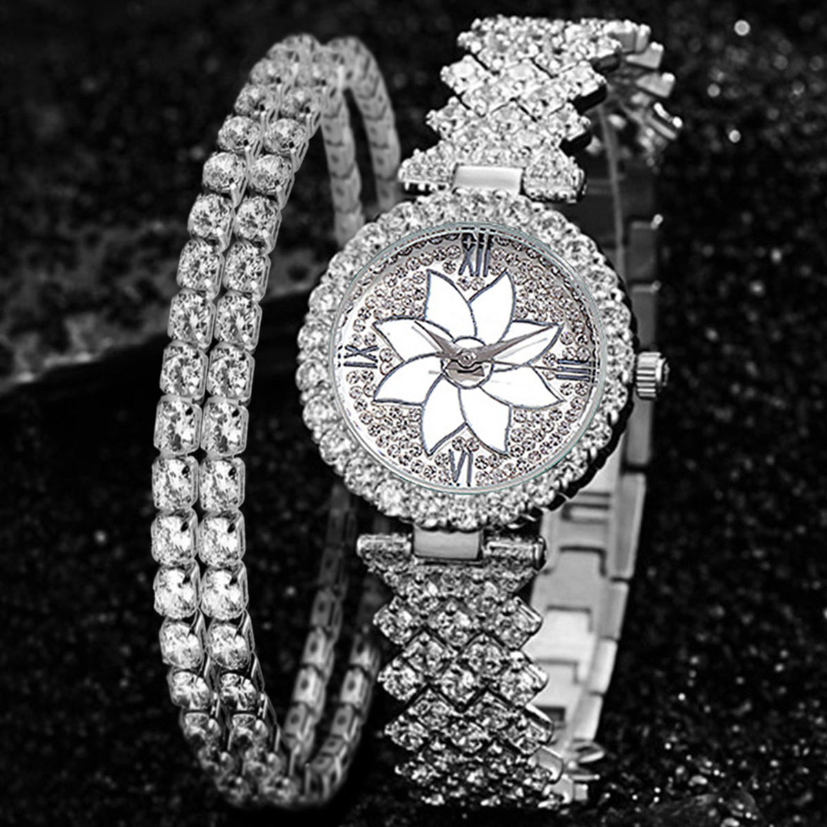 

Women's Rhinestone Novelty Gift Set Elegant Quartz Watch