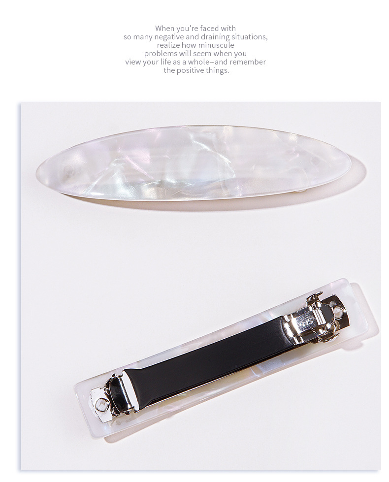 17g Weight Headwear Classification Geometric Pattern Women'S Gender White, Pink Color Korean Acetate Retro Hairpin 7