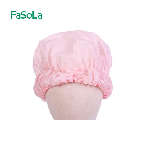 FaSoLa waterproof shower cap for adults men and women shower bath kitchen anti-oil fume hair cap thickened shampoo cap shower cap