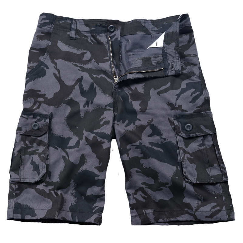 Sommer-Caprihose mit Übersee-Camouflage, lockere Arbeitsshorts mit mehreren Taschen für Herren_voghion.com