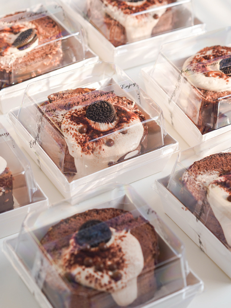 蒜你狠豆乳蛋糕千层蛋糕卷奶盖纸塑盒脏脏包雪媚娘泡芙爆浆西点盒