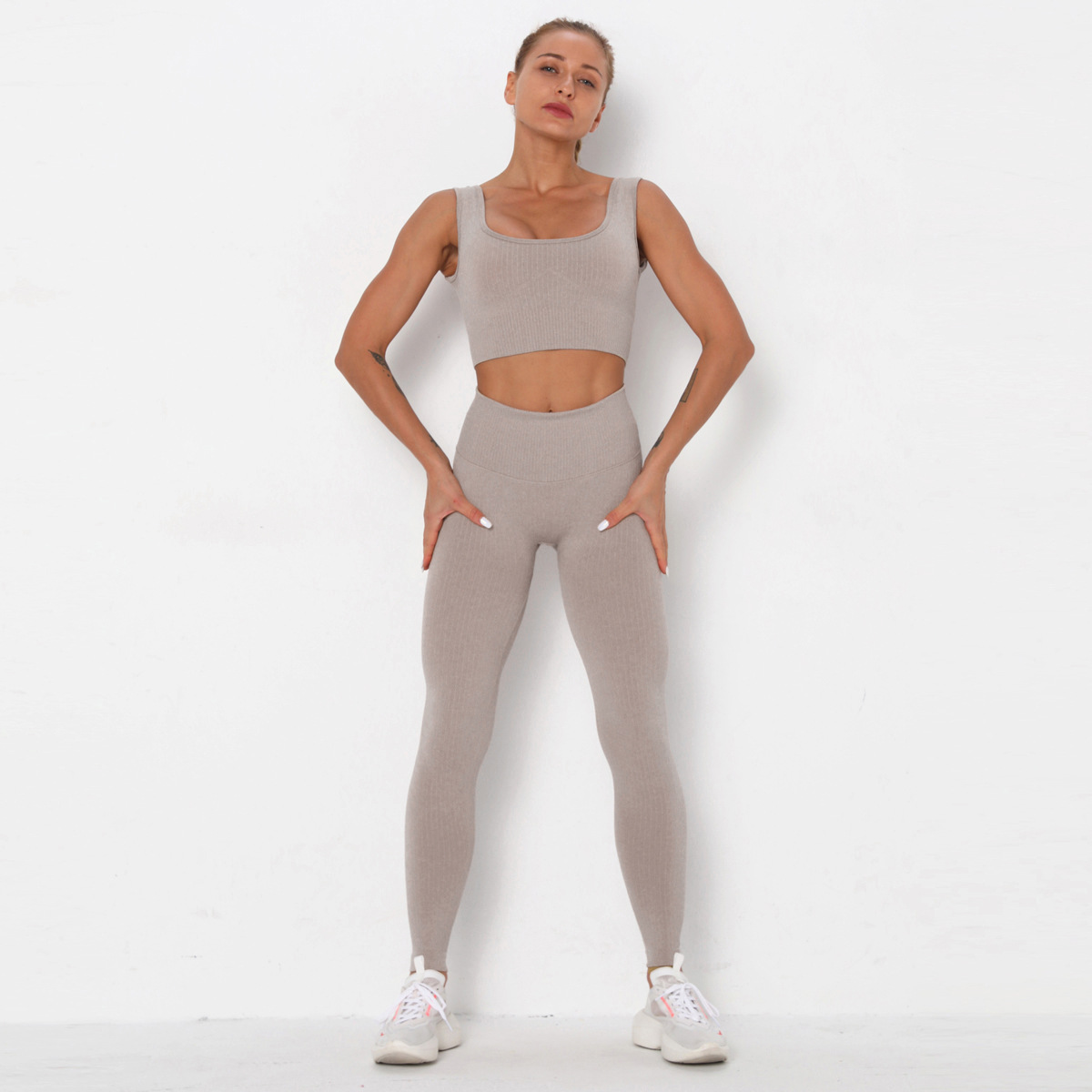 quick-drying breathable seamless running yoga suit NSLX9010