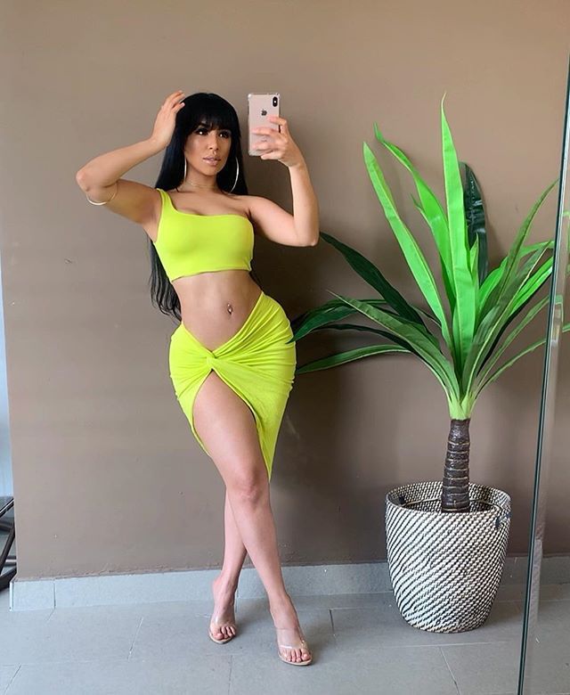 Spring Women's Two Piece Set Dress American Style One Shoulder Crop Top Sexy Casual Elegant Fashion Thin Suitable For Summer_ecoleips.com
