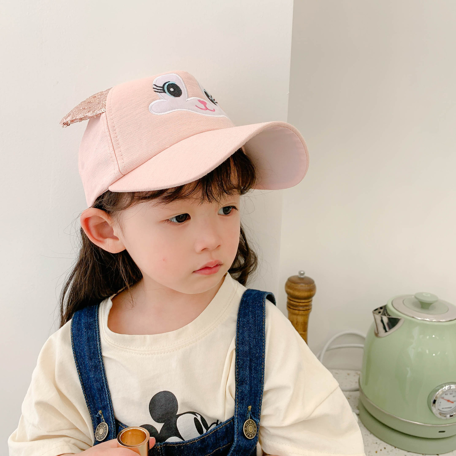 2021 Soleil Protection Bébé Mignon Lettres Casquette À Visière Printemps Et D'été Nouveau Net Trou Enfants De Chapeau Casquette De Baseball Soleil Chapeau display picture 5