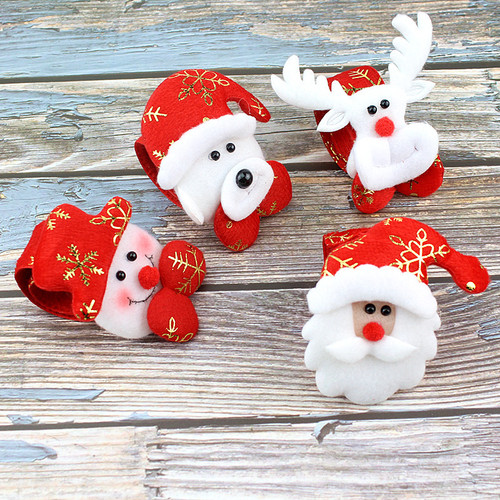 3pcs Christmas gift children toys Christmas bracelets Santa Claus clap circle Snowman Elk Pop Circle