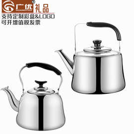 不锈钢古典壶 电木柄加厚无磁烧水壶平底鸣音壶煤气电磁炉可用