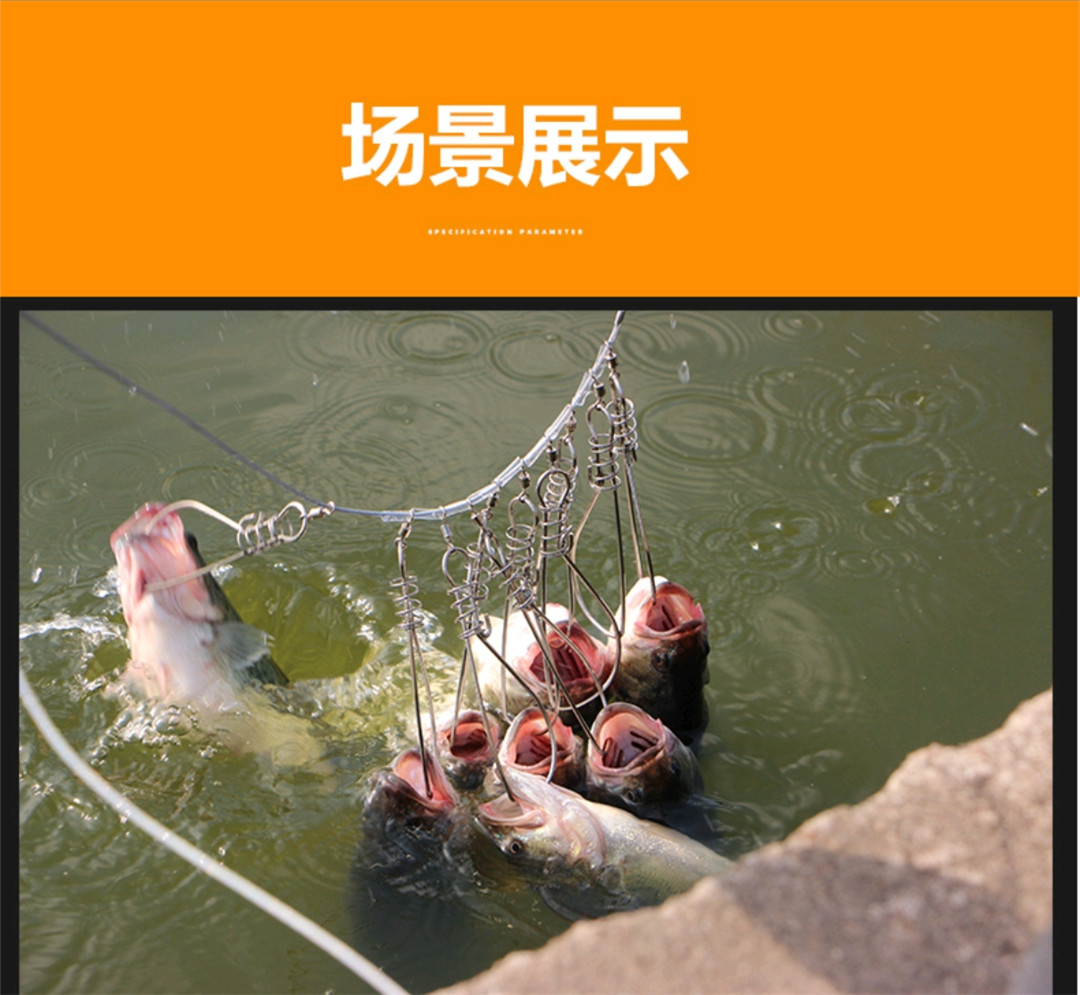 现货不锈钢鱼锁 锁鱼扣 活鱼扣 路亚尼龙绳鱼扣 钓鱼用品配件-阿里巴巴