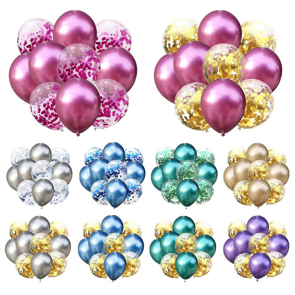 10pcs-Mix-Rose-Gold-Latex-Ball