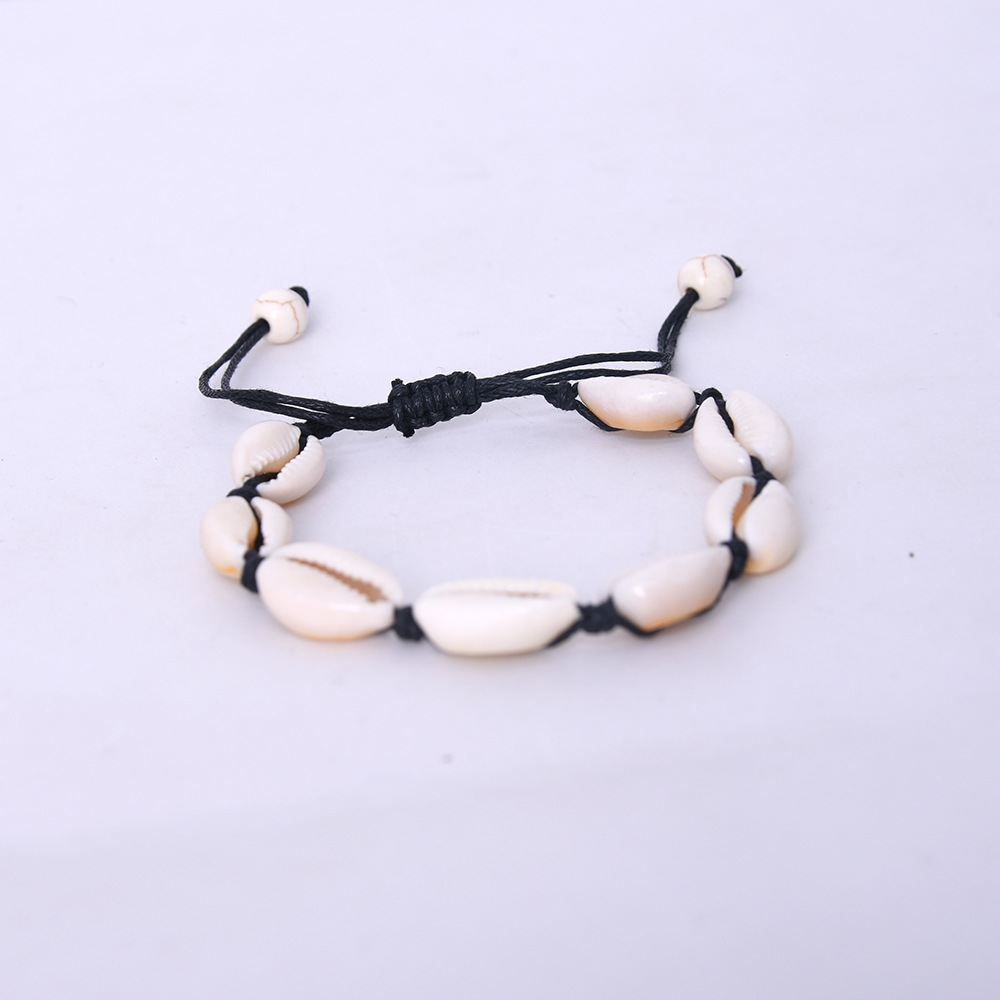 2PCS Schmuck Muschel handgewebt personalisierte Armband böhmischen Stil kreative Handarbeit_voghion.com