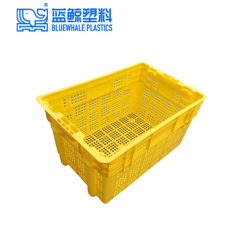 塑料错位箩筐跨境电商社区团购平台周转箱蔬菜水果物流塑胶框子