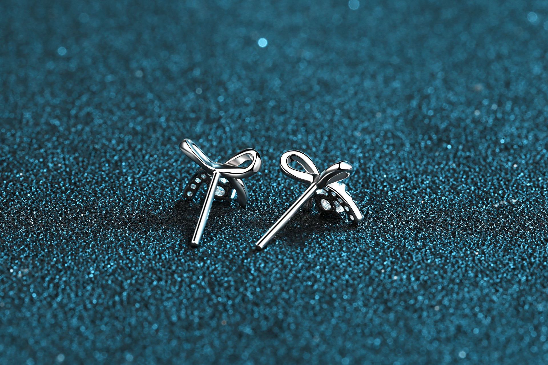 Sterling Silver Ig Style Bow Knot Plating Ear Studs display picture 3