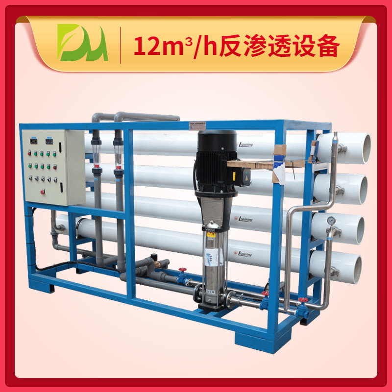 12吨纯净水反渗透水处理设备尿素食品饮料电泳漆工业RO过滤设备