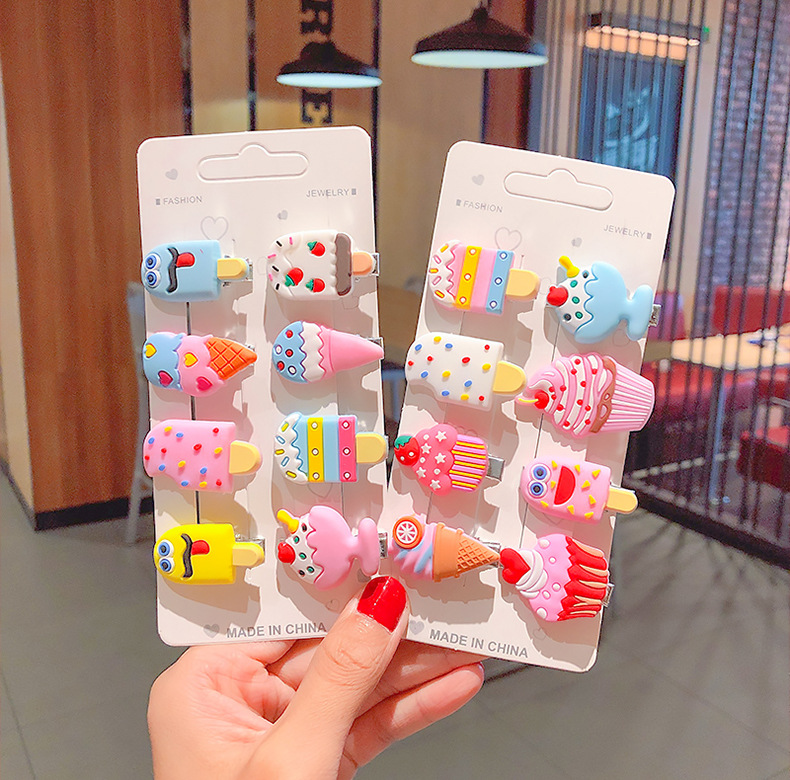 New Cute Cream Ice Cream Cheap Hairpin Set Wholesale display picture 10