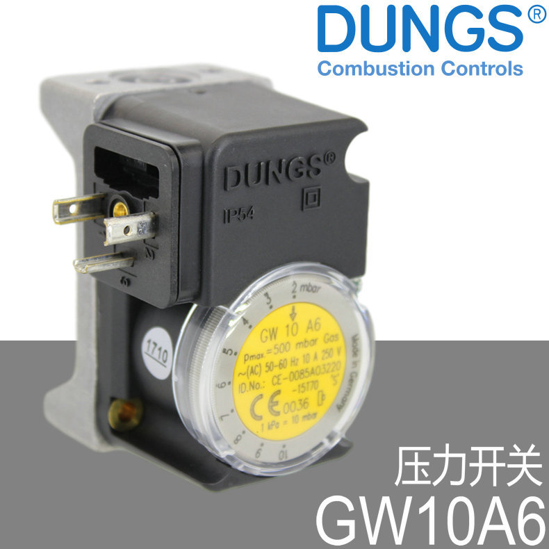 DUNGS压力开关 GW10A6 Pmax=500mbar Gas 燃气燃烧器专用 德国产